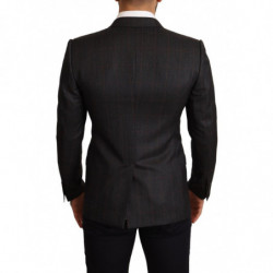 Giacca blazer slim fit in lana a quadri grigi - IT48 - M
