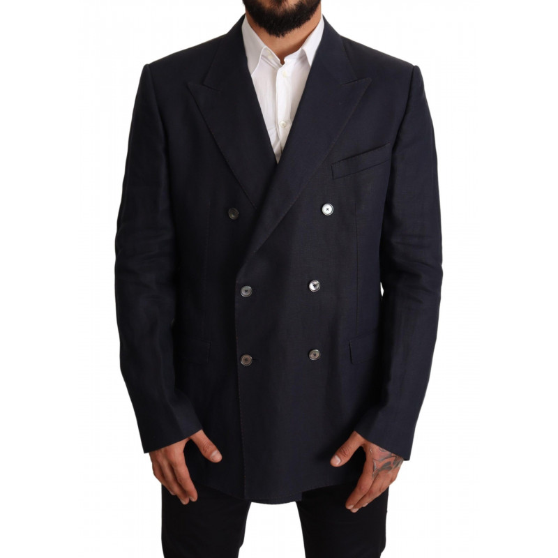 Giacca Cappotto TAORMINA in Lino Blu - IT58 - XXL