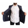 Giacca blazer slim fit in lana a righe blu - IT54 - XL