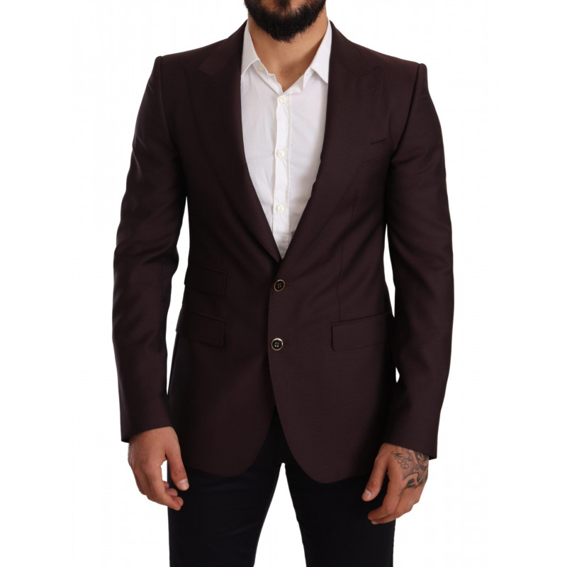 Giacca slim fit in lana viola Blazer SICILIA - IT48 - M