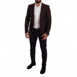 Giacca slim fit in lana viola Blazer SICILIA - IT48 - M