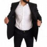 Blazer da giacca slim fit in lino nero - IT48 - M