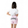 Pantaloncini in cotone rosa - L