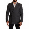 Giacca blazer slim fit in lana a quadri grigi - IT48 - M