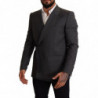 Giacca blazer slim fit in lana a quadri grigi - IT48 - M