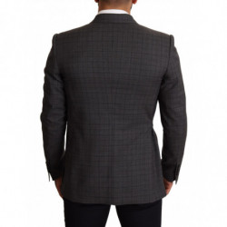 Giacca blazer slim fit in lana a quadri grigi - IT48 - M
