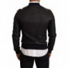 Giacca bomber da uomo con zip intera in pelle blu - IT50 - L