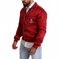 Giubbotto bomber con logo DG in seta rossa - IT48 - M