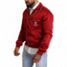 Giubbotto bomber con logo DG in seta rossa - IT48 - M