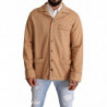 Giacca cappotto con colletto in cotone marrone - IT40 - M
