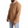 Giacca cappotto con colletto in cotone marrone - IT40 - M