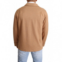 Giacca cappotto con colletto in cotone marrone - IT40 - M