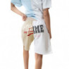 Pantaloncini in cotone beige - L