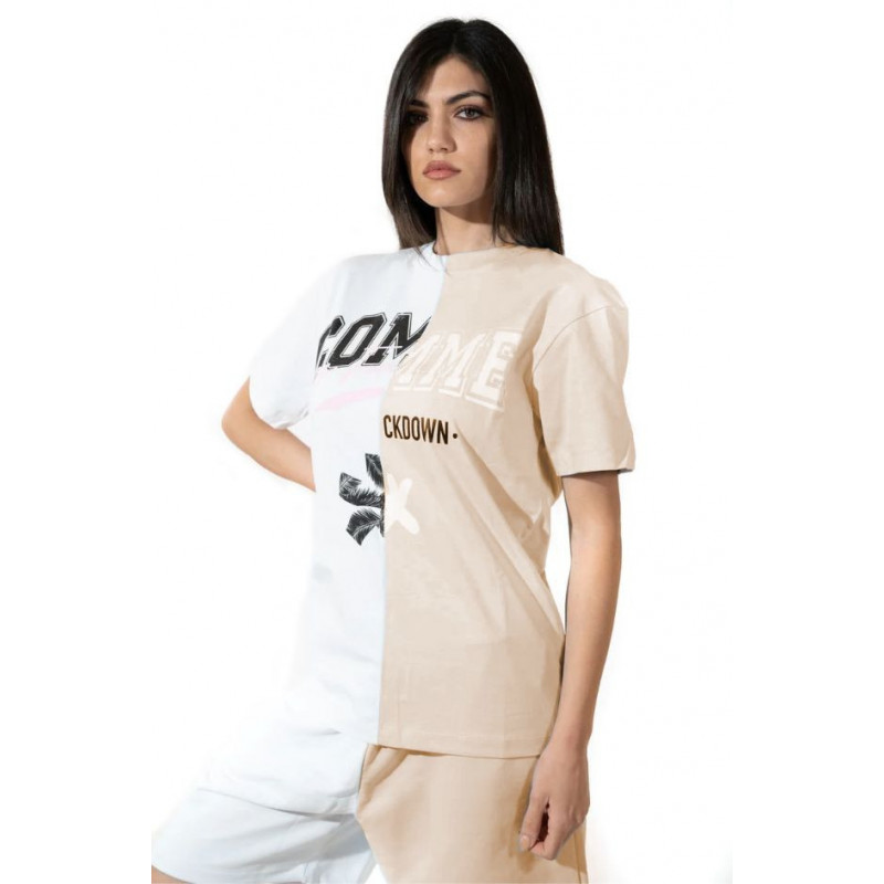 Top e maglietta in cotone beige - XS