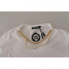 Top T-shirt con scollo impreziosito da collana bianca - IT42-M