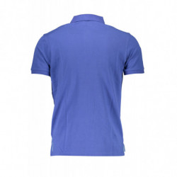 Polo in cotone blu - L
