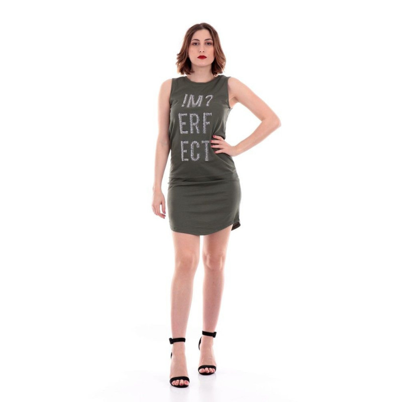 Abito in cotone verde - S