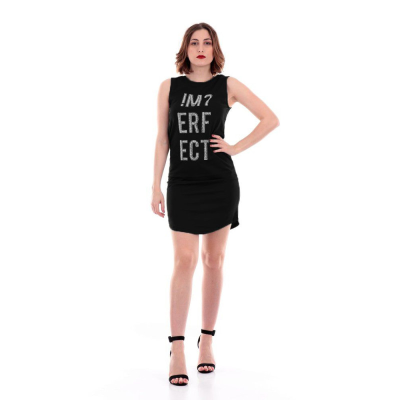 Abito in cotone nero - S