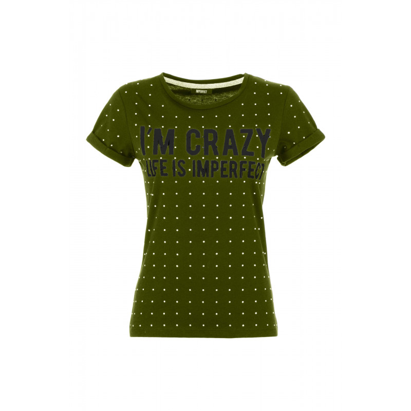 Top e maglietta in cotone verde - XS