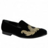 Scarpe slip on velluto nero da uomo Alexander McQueen dettagli rica