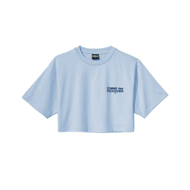 Top e maglietta in cotone azzurro - XS