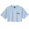 Top e maglietta in cotone azzurro - XS