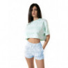 Short in cotone azzurro - M