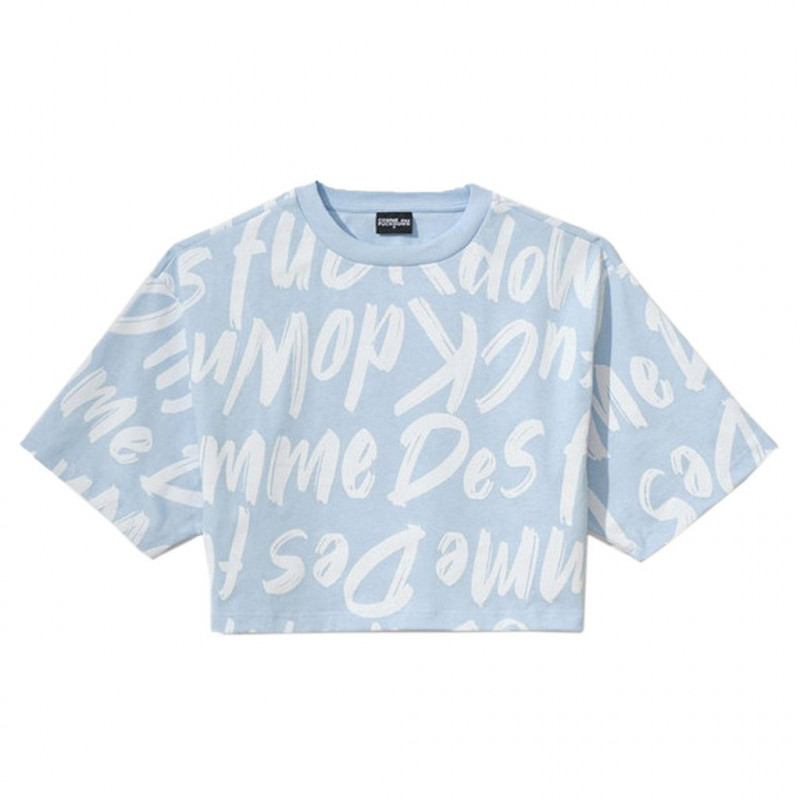 Top e maglietta in cotone azzurro - M