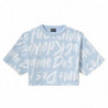 Top e maglietta in cotone azzurro - M