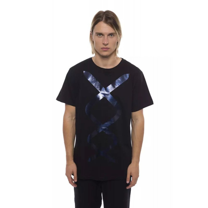 Maglietta in cotone nero - XL