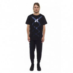 Maglietta in cotone nero - XL
