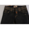 Pantaloni in denim svasato a vita media lavati neri in cotone - W25