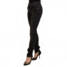 Jeans skinny in denim di cotone a vita media lavati neri - W26 - IT40