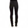 Jeans skinny in denim di cotone a vita media lavati neri - W26 - IT40