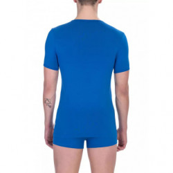 Maglietta in cotone blu - L