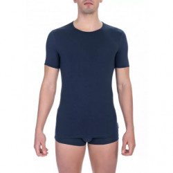 Maglietta in cotone blu - L
