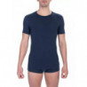 Maglietta in cotone blu - L