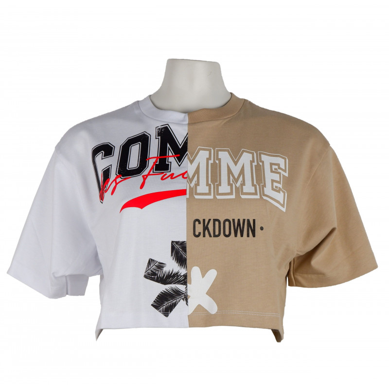 Top e maglietta in cotone beige - XS