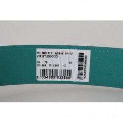 Cintura DEVOTION pelle blu fibbia cuore color oro - 75 CM / 30 INCHES
