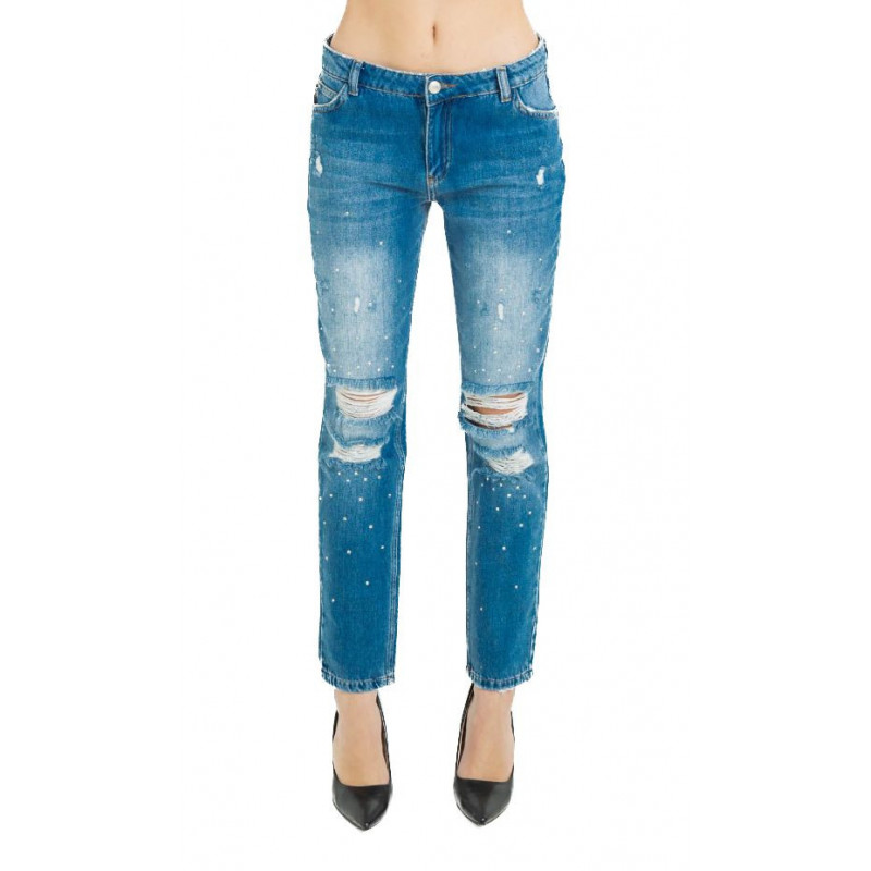 Jeans e pantaloni in cotone blu - W26