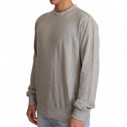 Maglione pullover girocollo in cotone grigio - IT50 - L