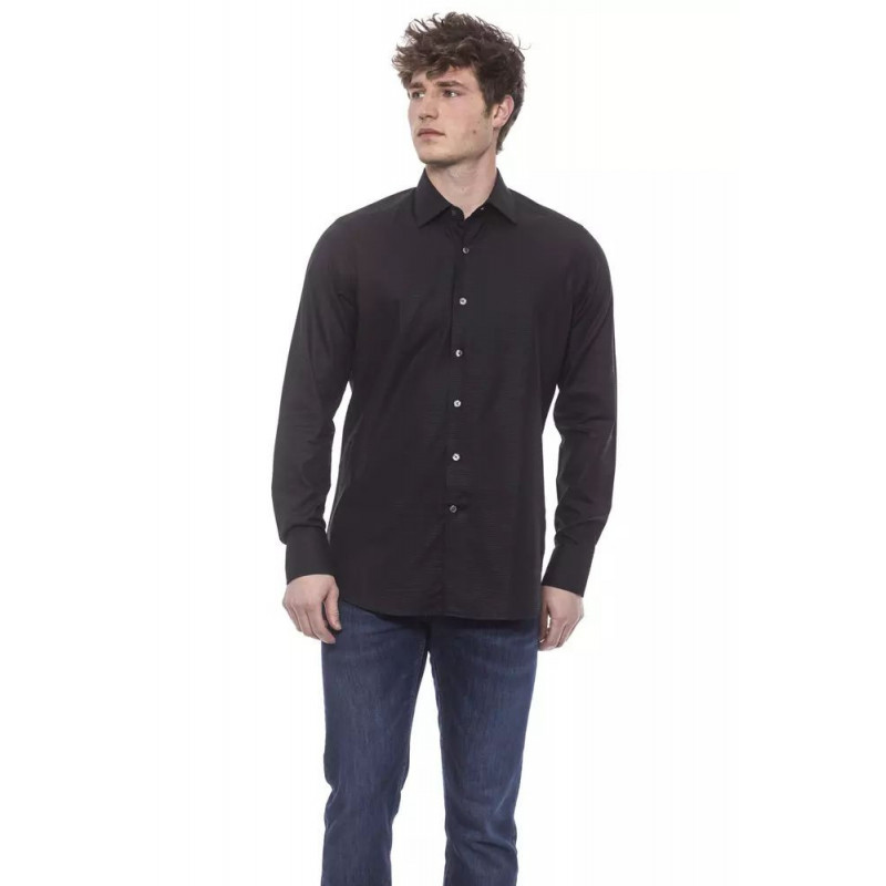 Camicia in cotone nero - XL