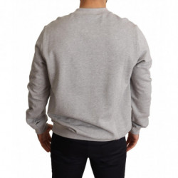 Maglione in cotone con stampa Crown King grigio - IT44 - XS