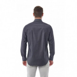 Camicia in cotone grigio - 4XL