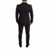 Completo in poliestere da 2 pezzi in broccato nero - IT48 - M