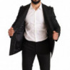 Completo in poliestere da 2 pezzi in broccato nero - IT48 - M