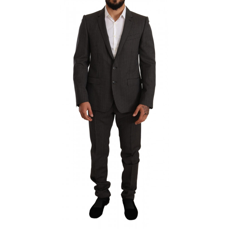 Abito MARTINI in lana fantasia nera - IT50 - L
