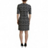 Abito aderente tubino jacquard grigio nero - IT46-XL