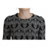 Abito aderente tubino jacquard grigio nero - IT46-XL