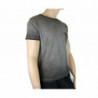 T-shirt da uomo Saint Laurent in cotone a maglia fine tinta grigia - M
